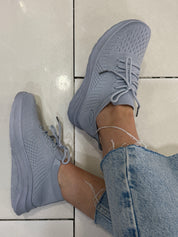 Cloud Step - La basket chaussette ultra confort gris clair