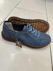 Basket cuir 5161 bleu