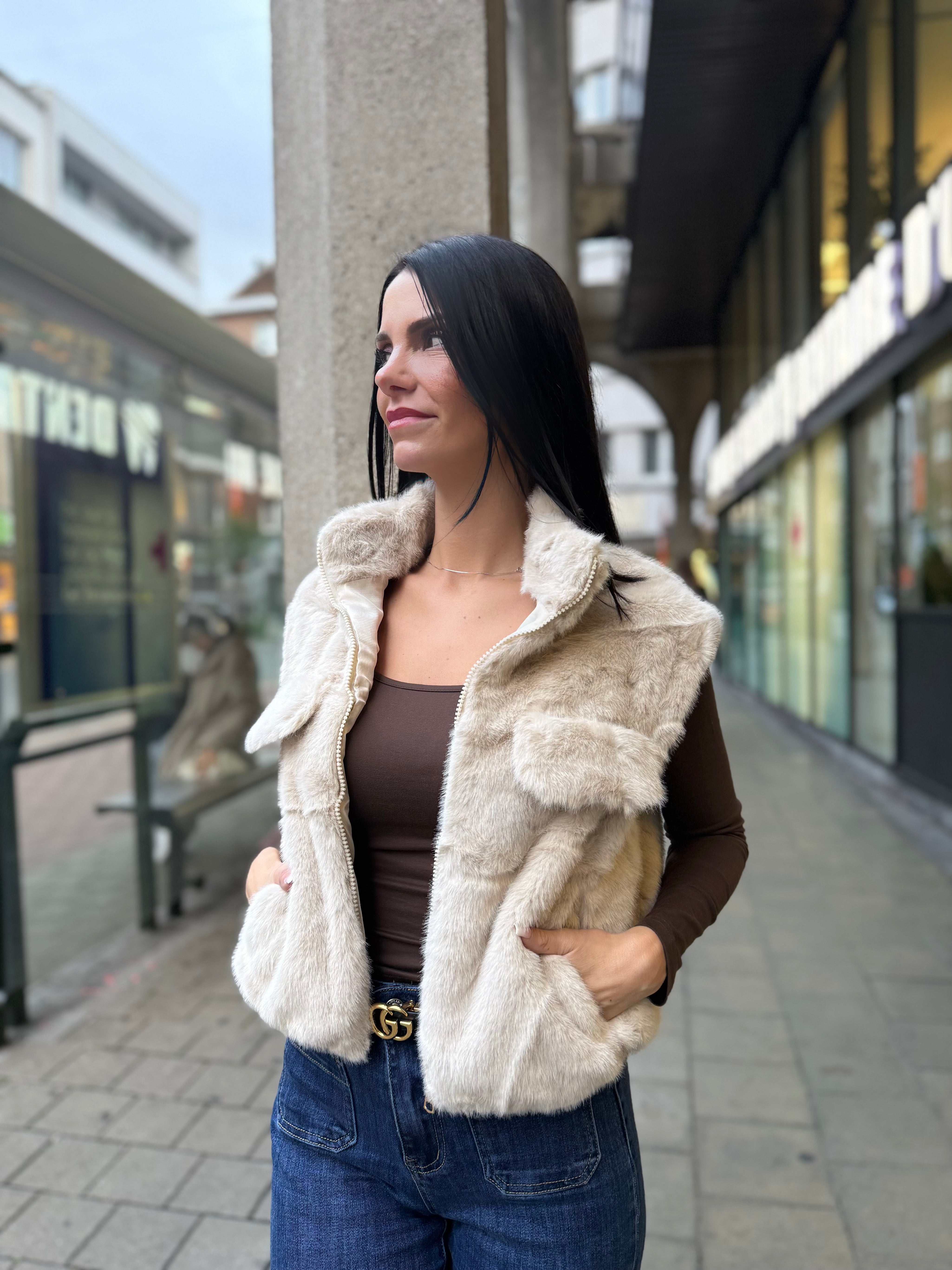 Gilet sans manches - Beige