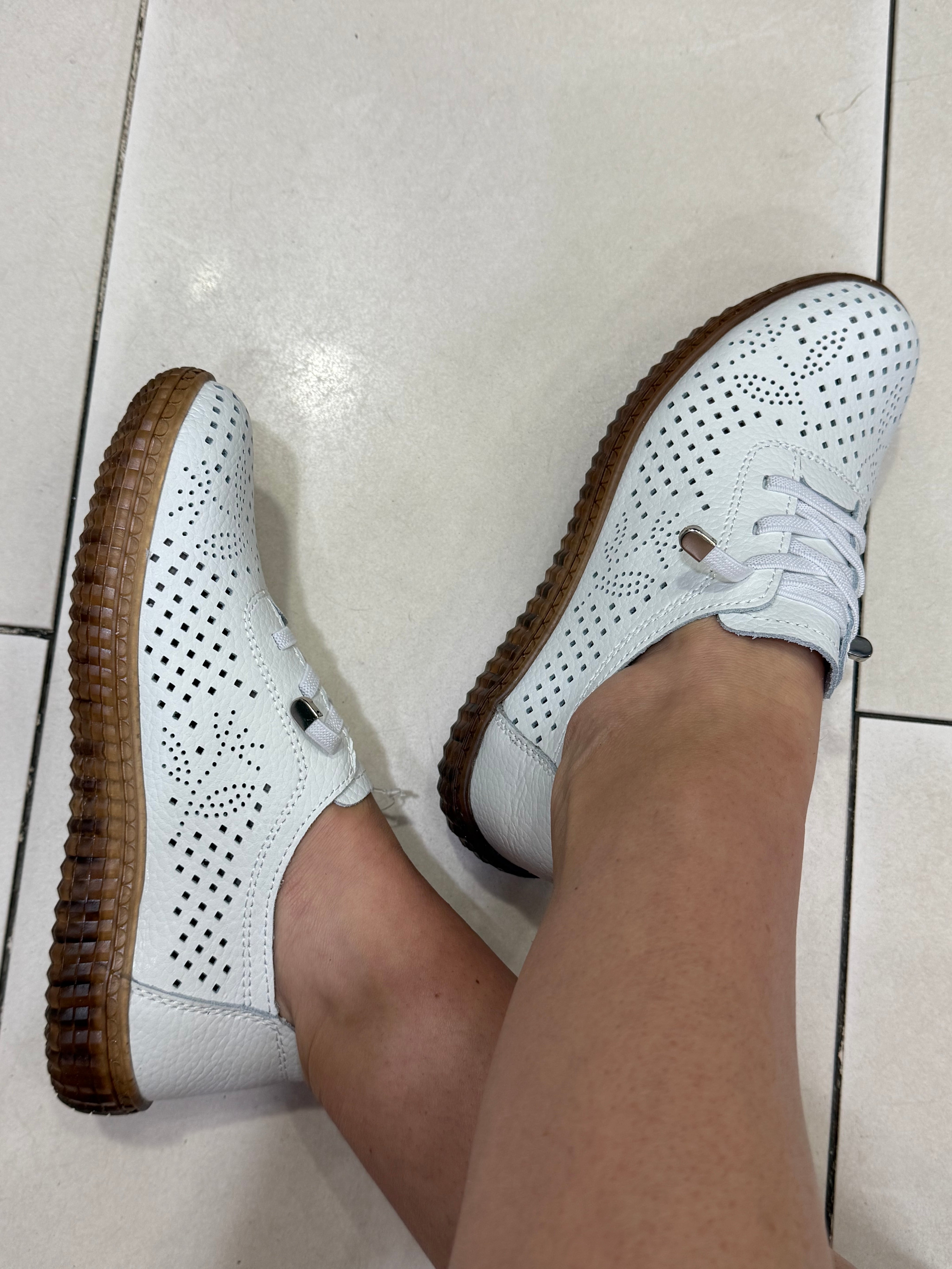 Basket cuir 5161 White