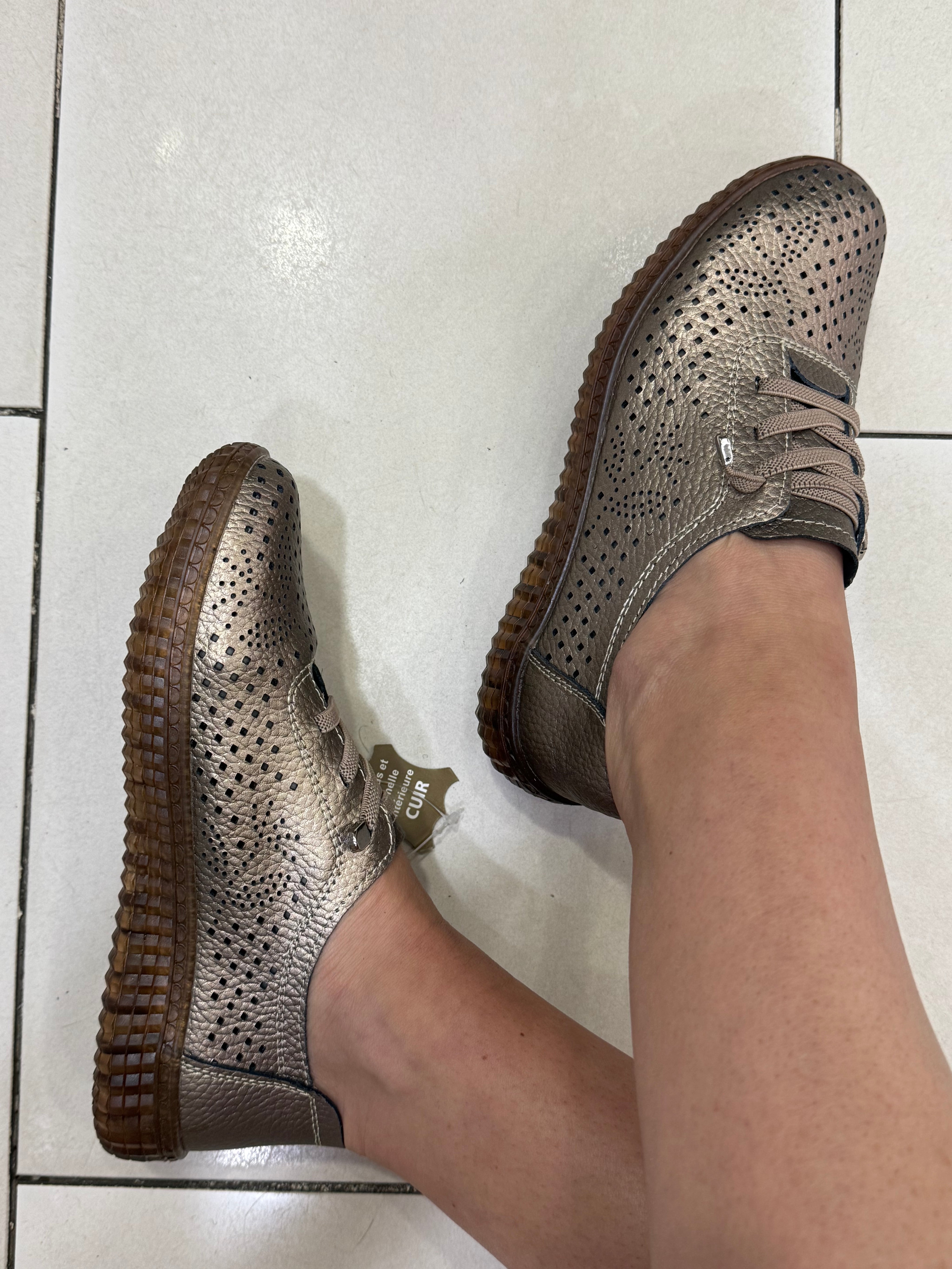 Basket cuir 5161 iron Gray