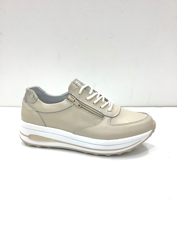 Basket 900 cuir beige/gold