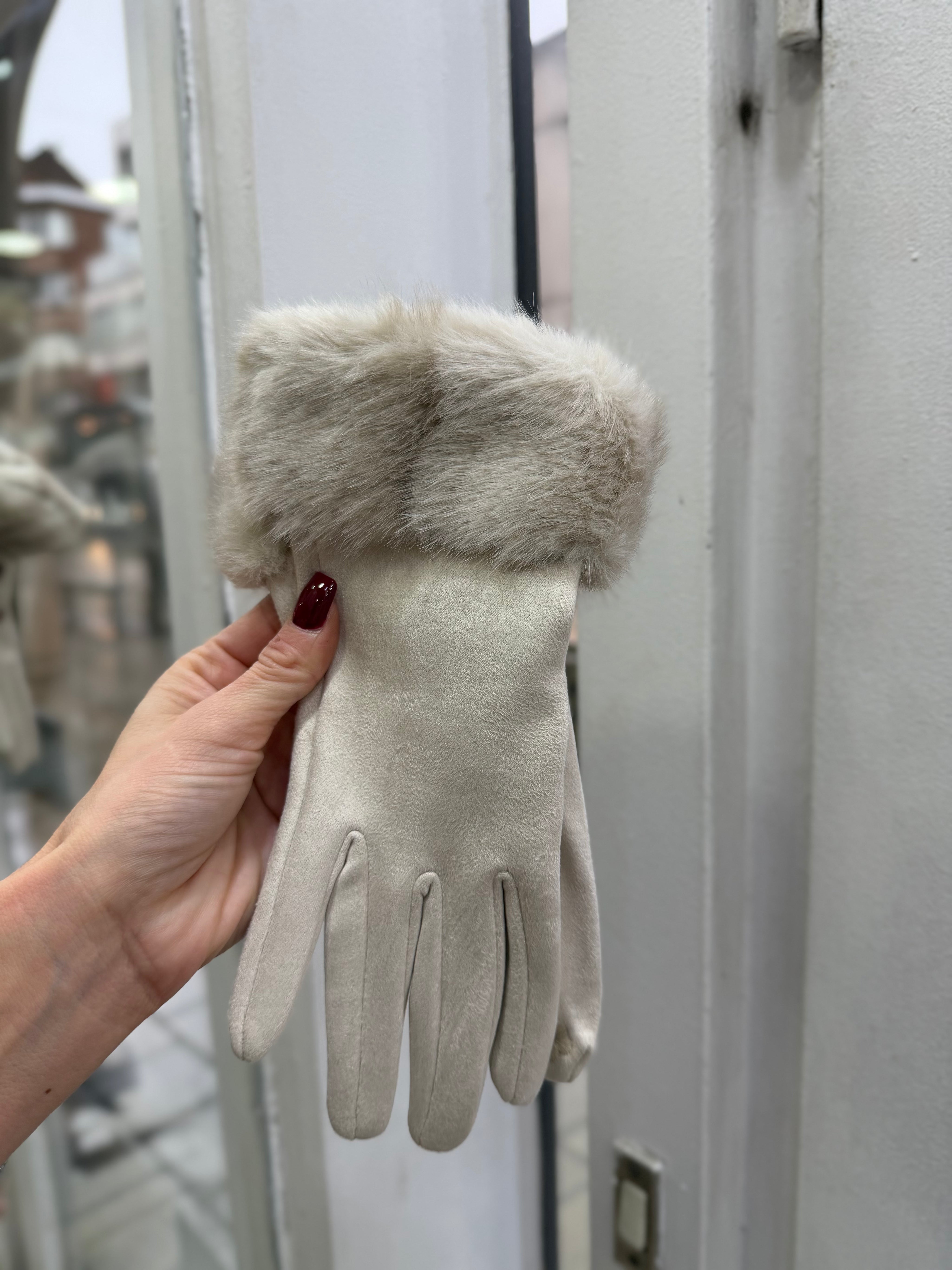Gants fausse fourrure
