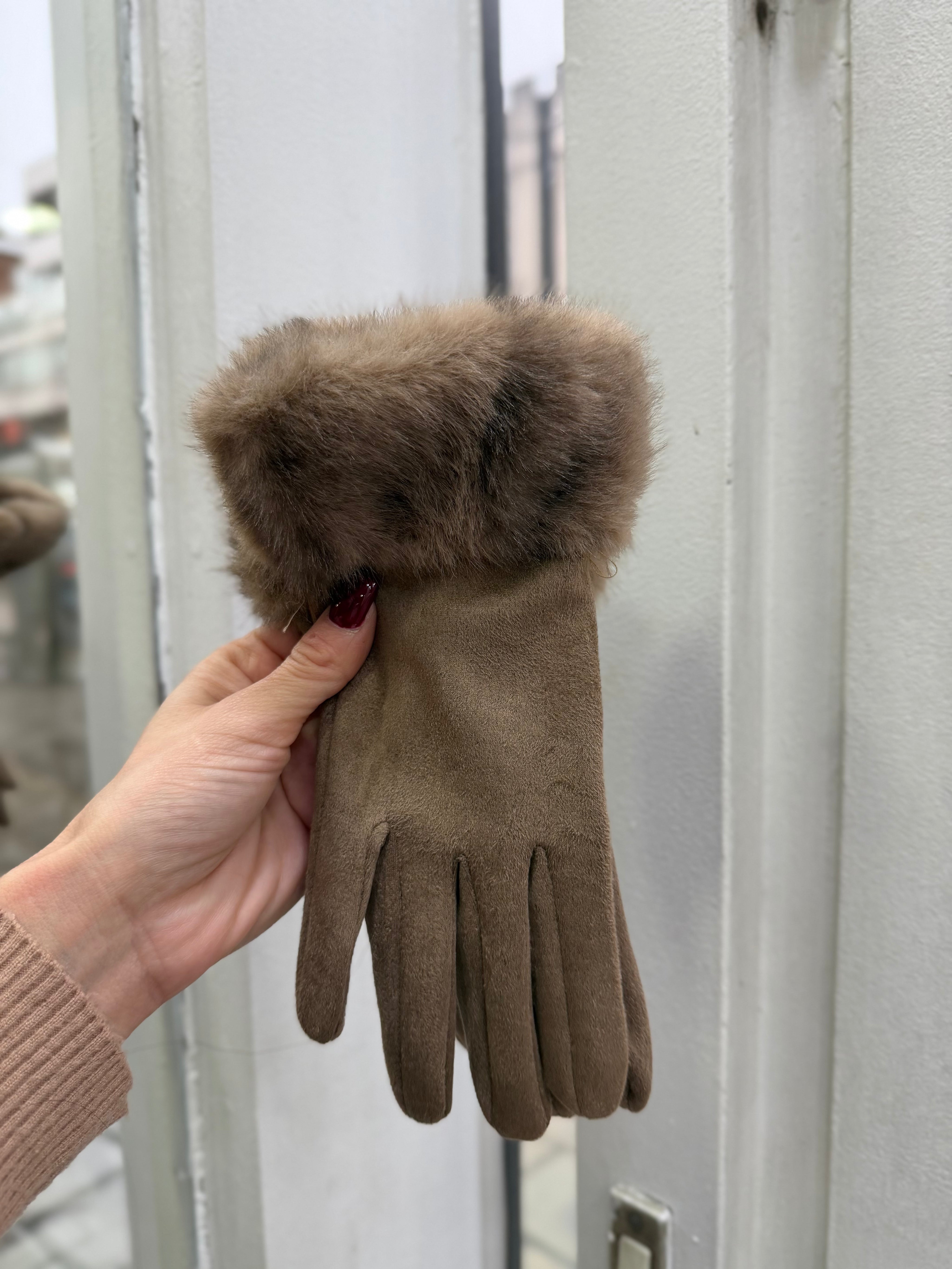 Gants fausse fourrure