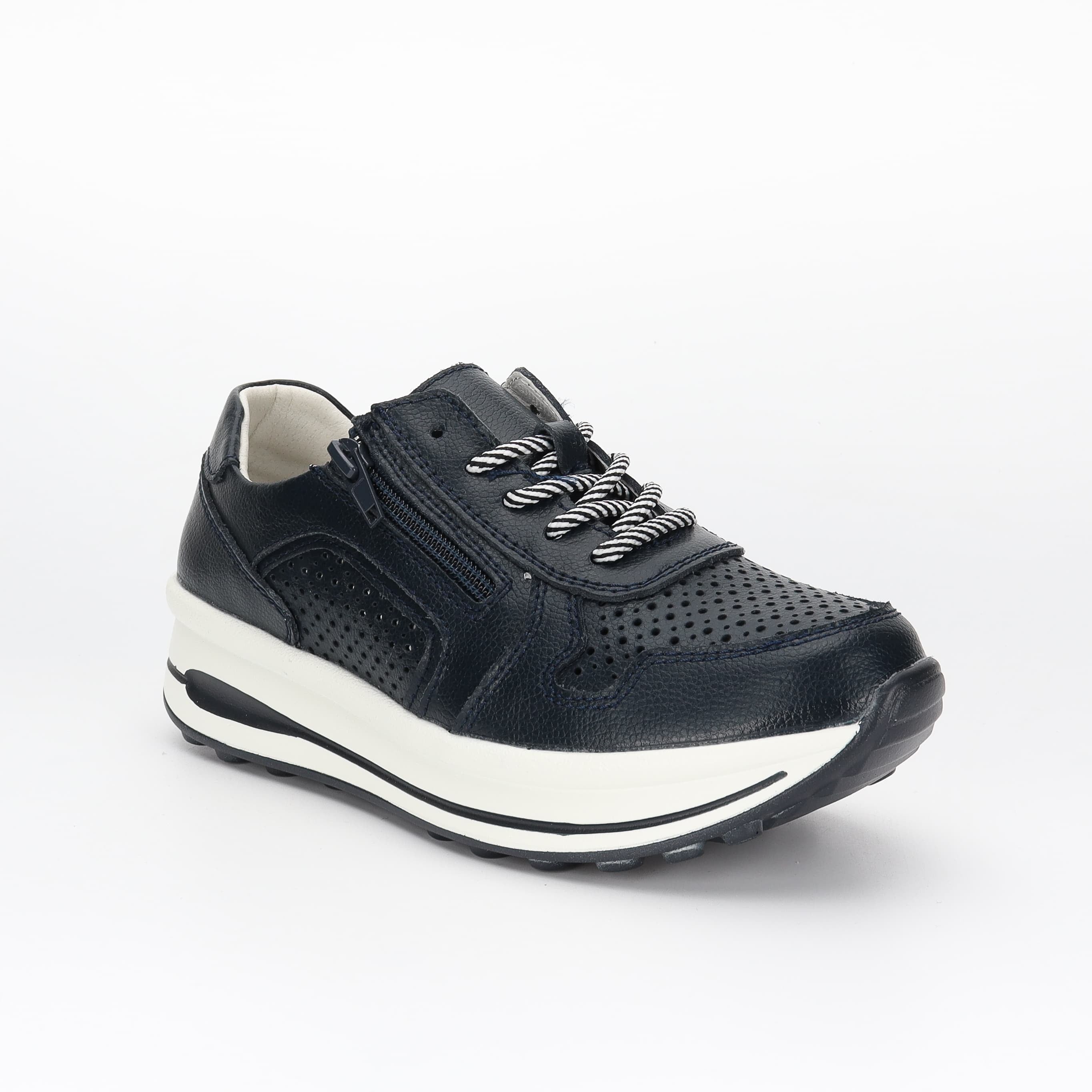 Basket 5118 cuir bleu marine