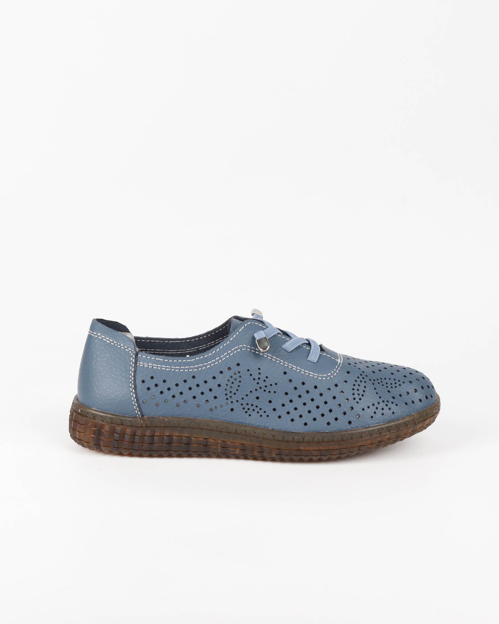 Basket cuir 5161 bleu