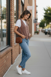 Gilet sans manches - chocolat