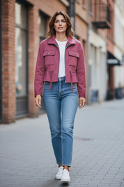 Veste en daim - bordeaux