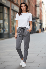 Pantalon velours côtelé - gris