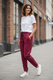 Pantalon velours côtelé - bordeaux