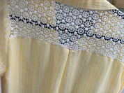 Chemise rayure dentelle - jaune
