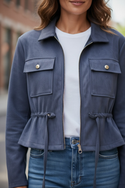 Veste en daim - marine