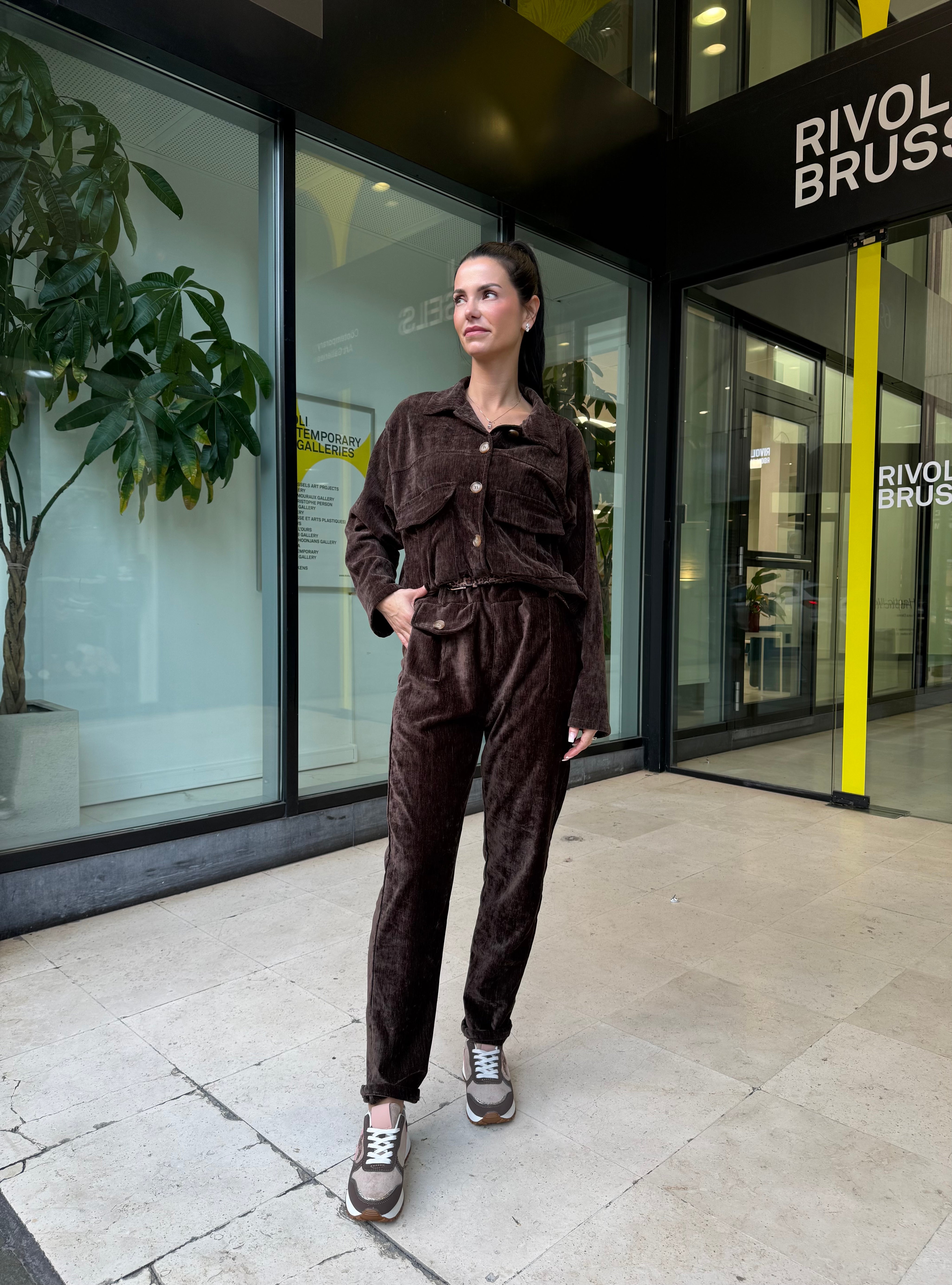 Ensemble Milano Chocolat - velours lisse