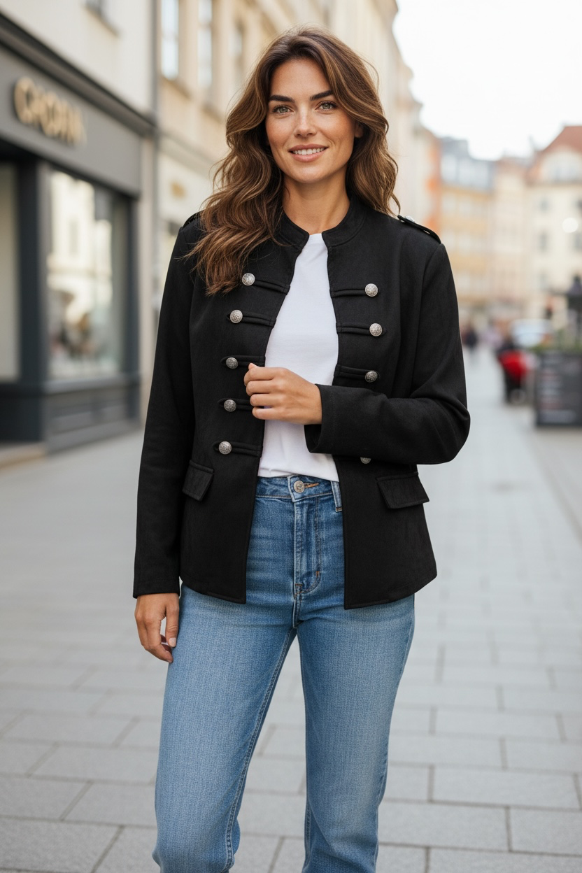 Veste Brandebourg - noir