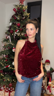 Top halter - Bordeaux