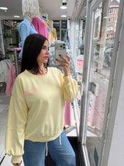 Sweat Good vibes - jaune
