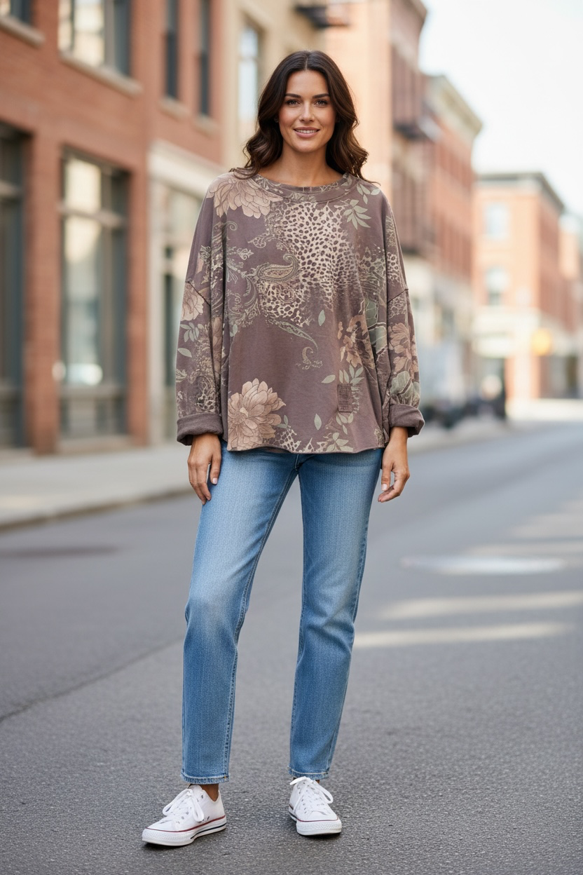 Sweat oversize imprimé