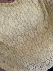 Blouse poncho dentelle - jaune