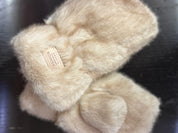 Gants fausse fourrure - Beige glacé
