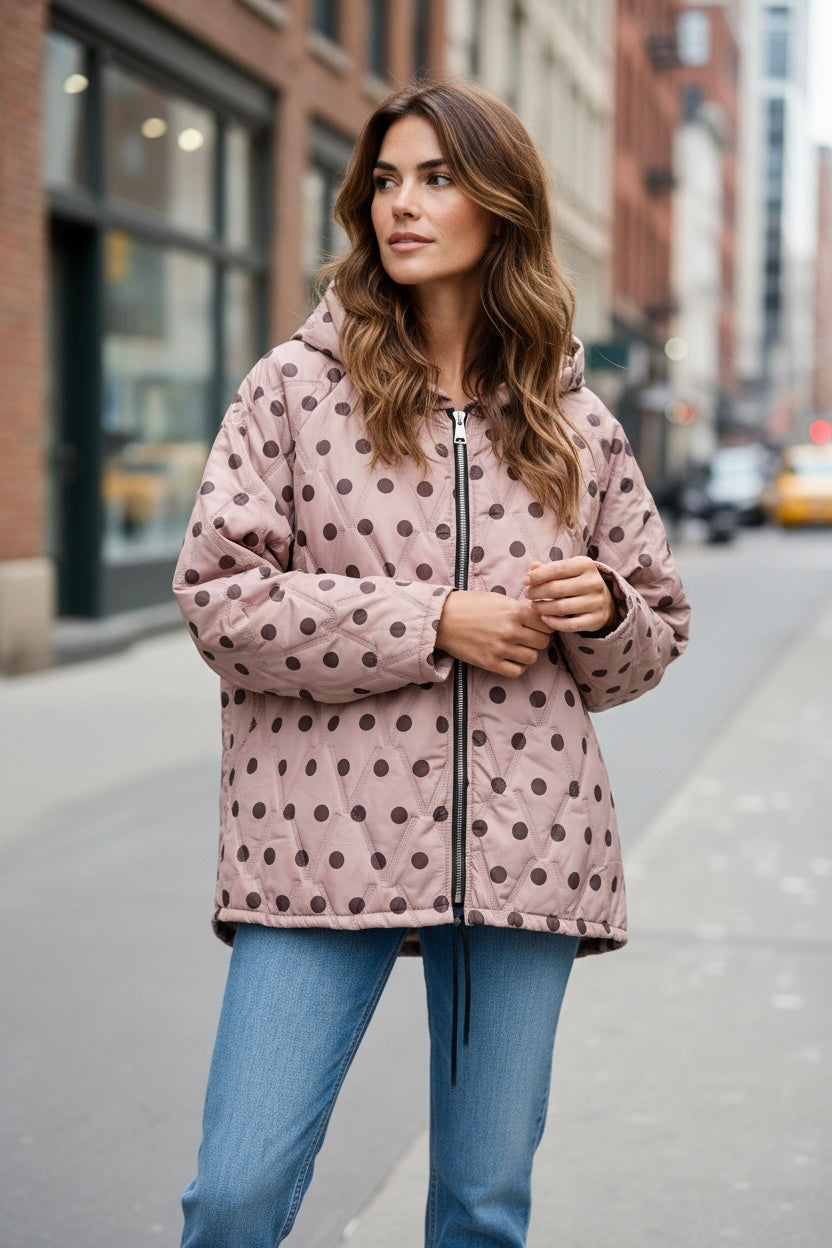 Veste matelassée à pois
