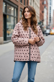 Veste matelassée à pois