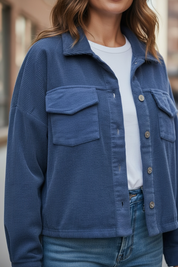 Veste en velours - marine