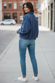 Veste en velours - marine