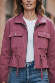 Veste en daim - bordeaux