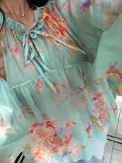 Blouse Paula - Aqua