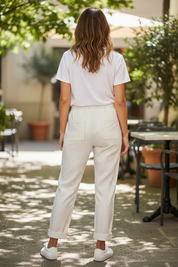 Pantalon Palermo rayé - beige