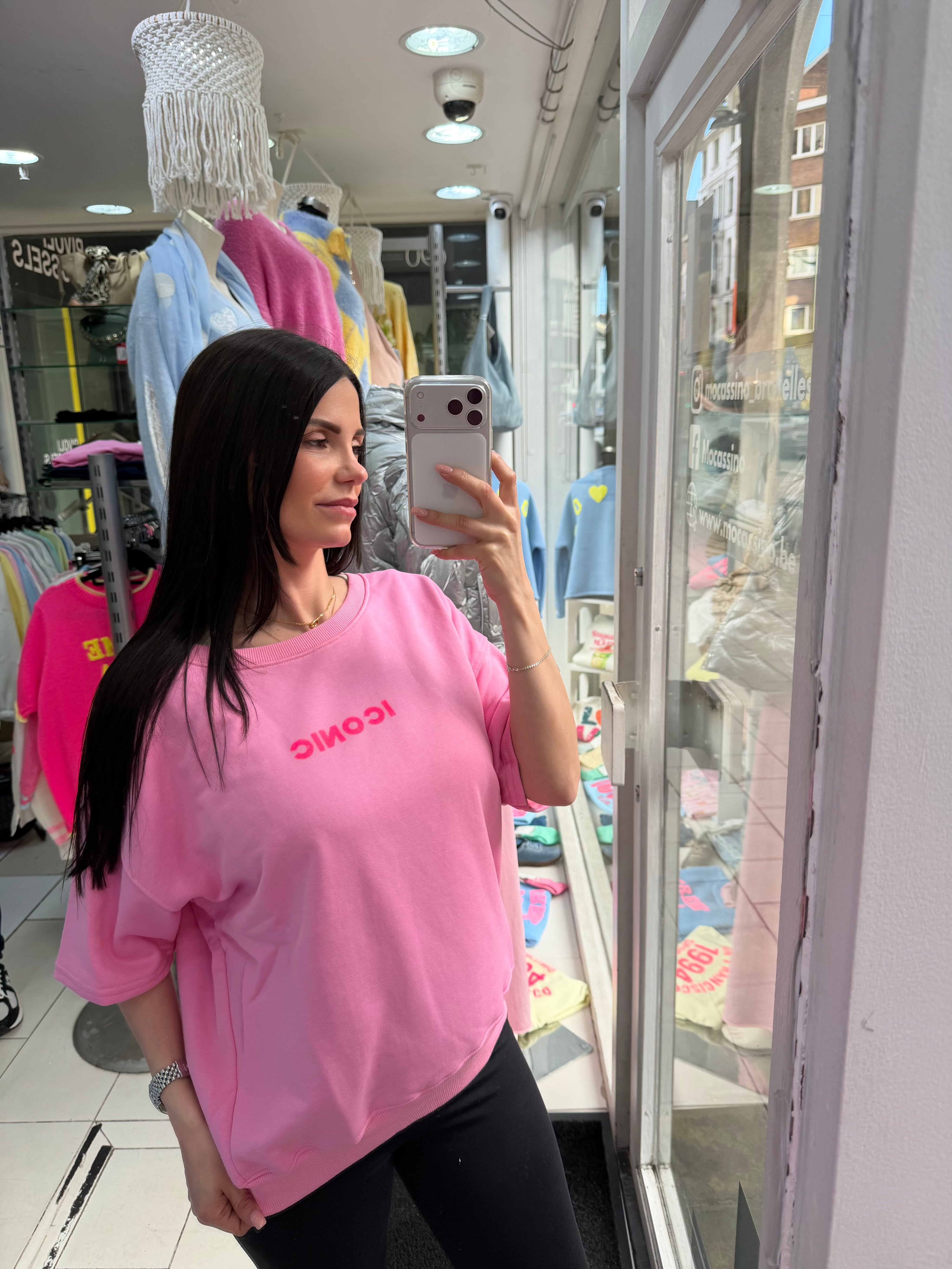 Sweat-shirt Iconic - fushia