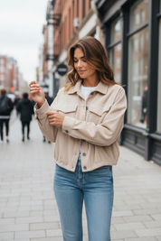 Veste velours - beige