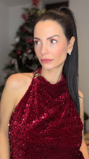 Top halter - Bordeaux