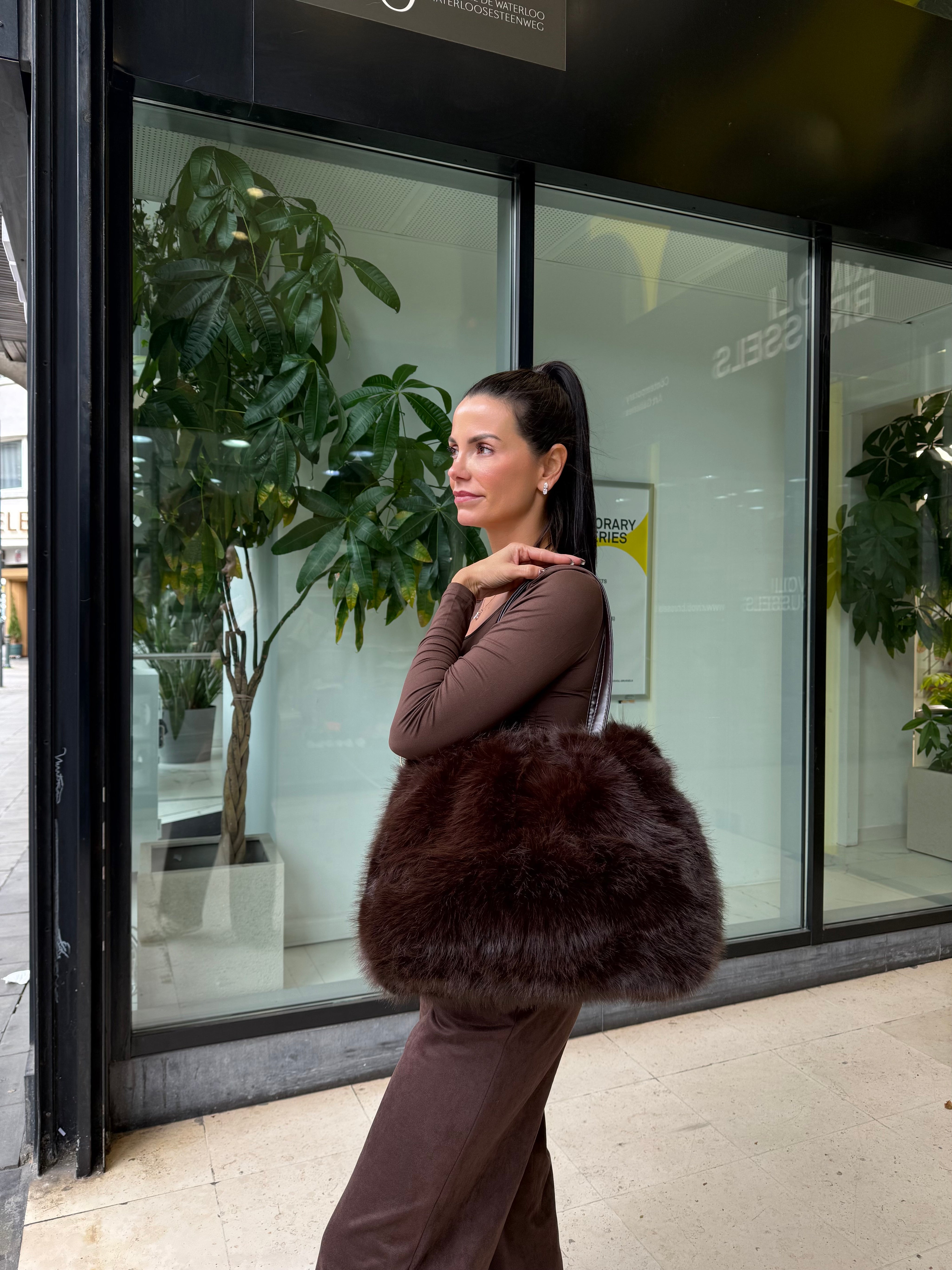 Sac cabas “Choco Fur”