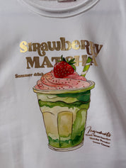 T-shirt matcha - blanc