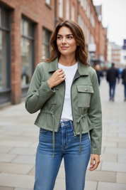 Veste en daim - kaki