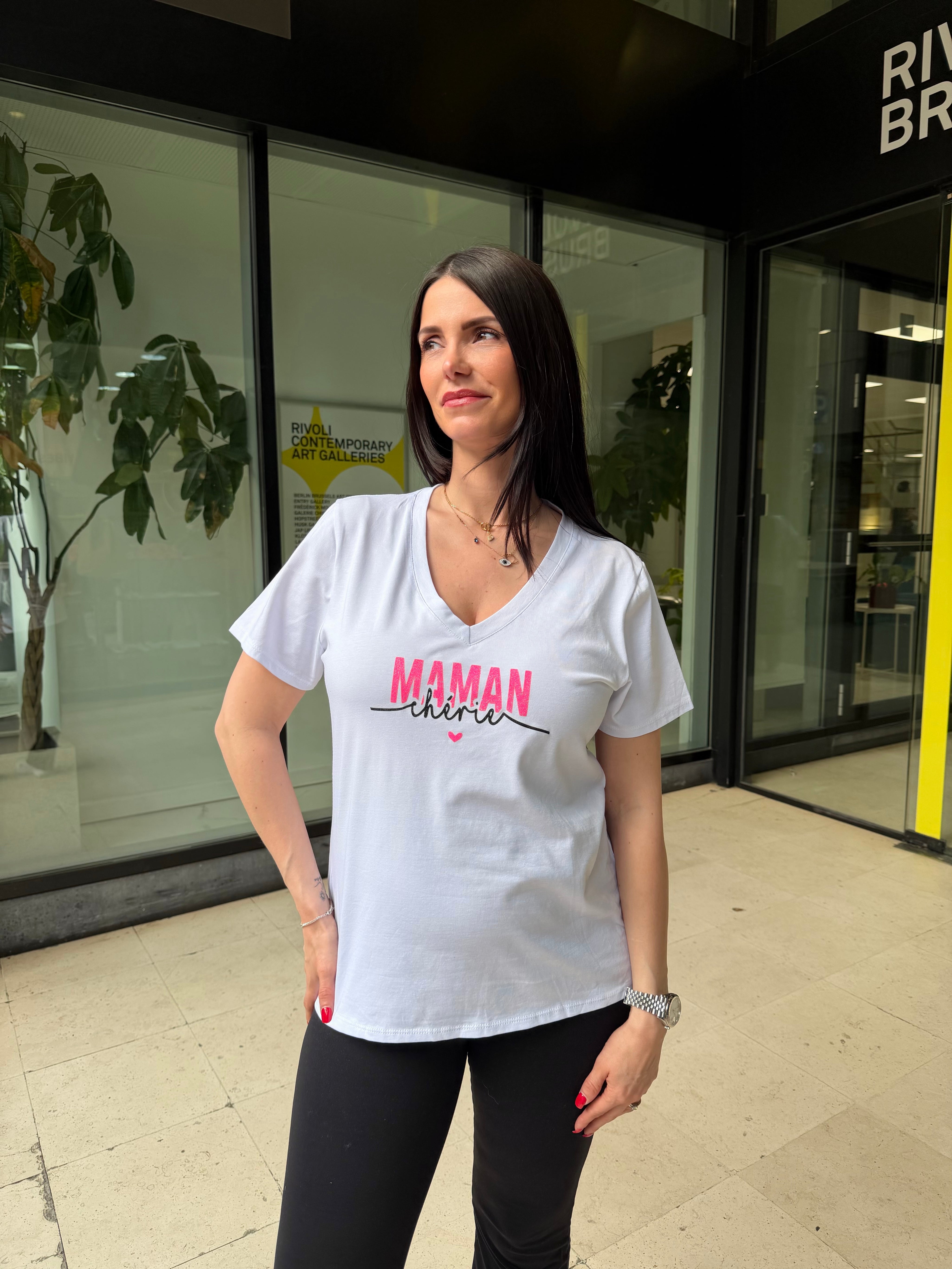 T-shirt « maman chérie » fushia