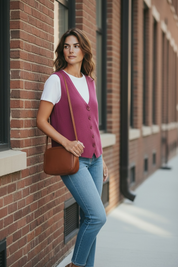 Gilet sans manches - framboise