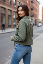 Veste en daim - kaki