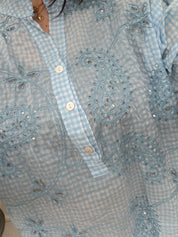 Chemise vichy - ciel