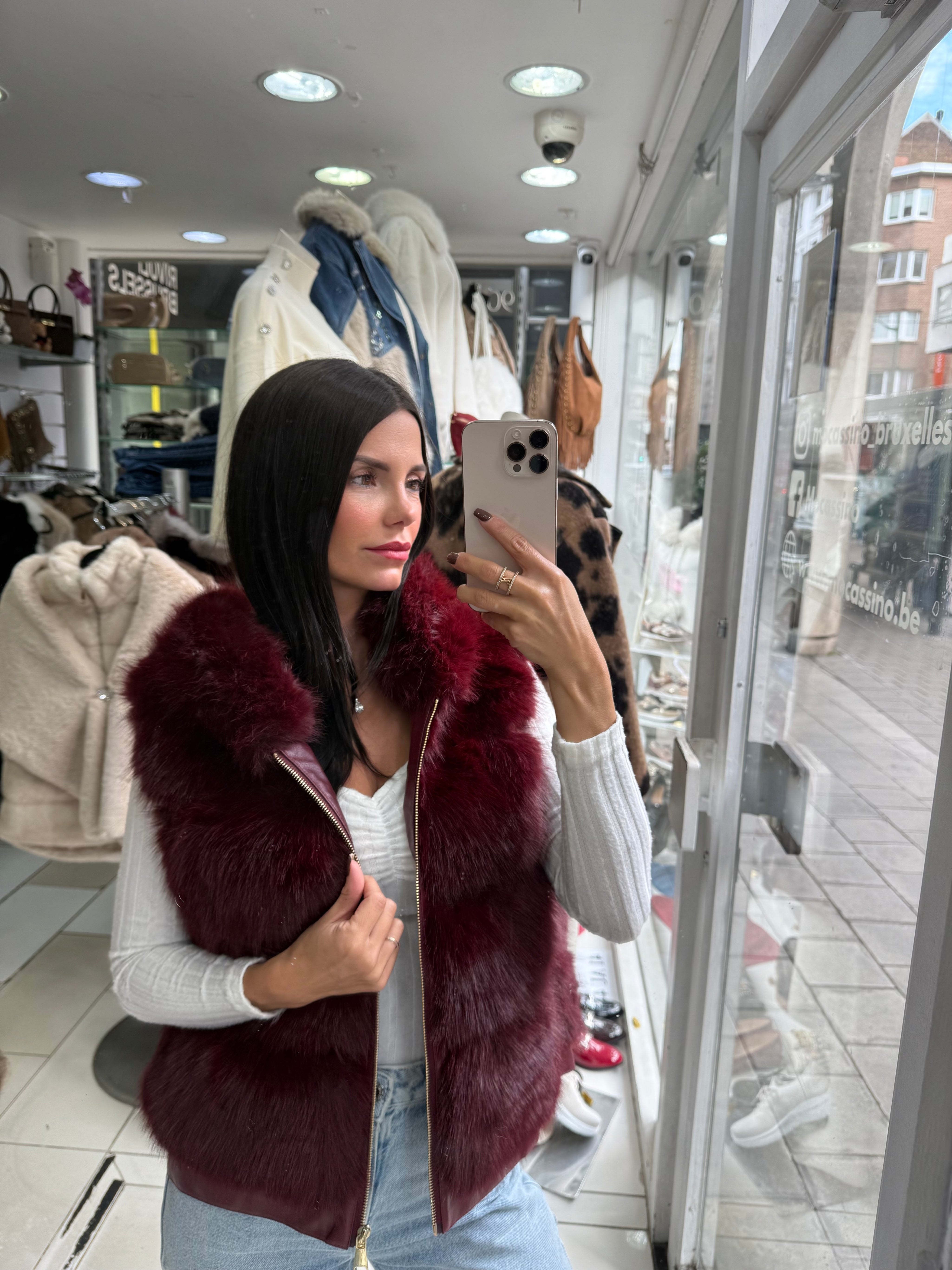 Gilet Bordeau profond