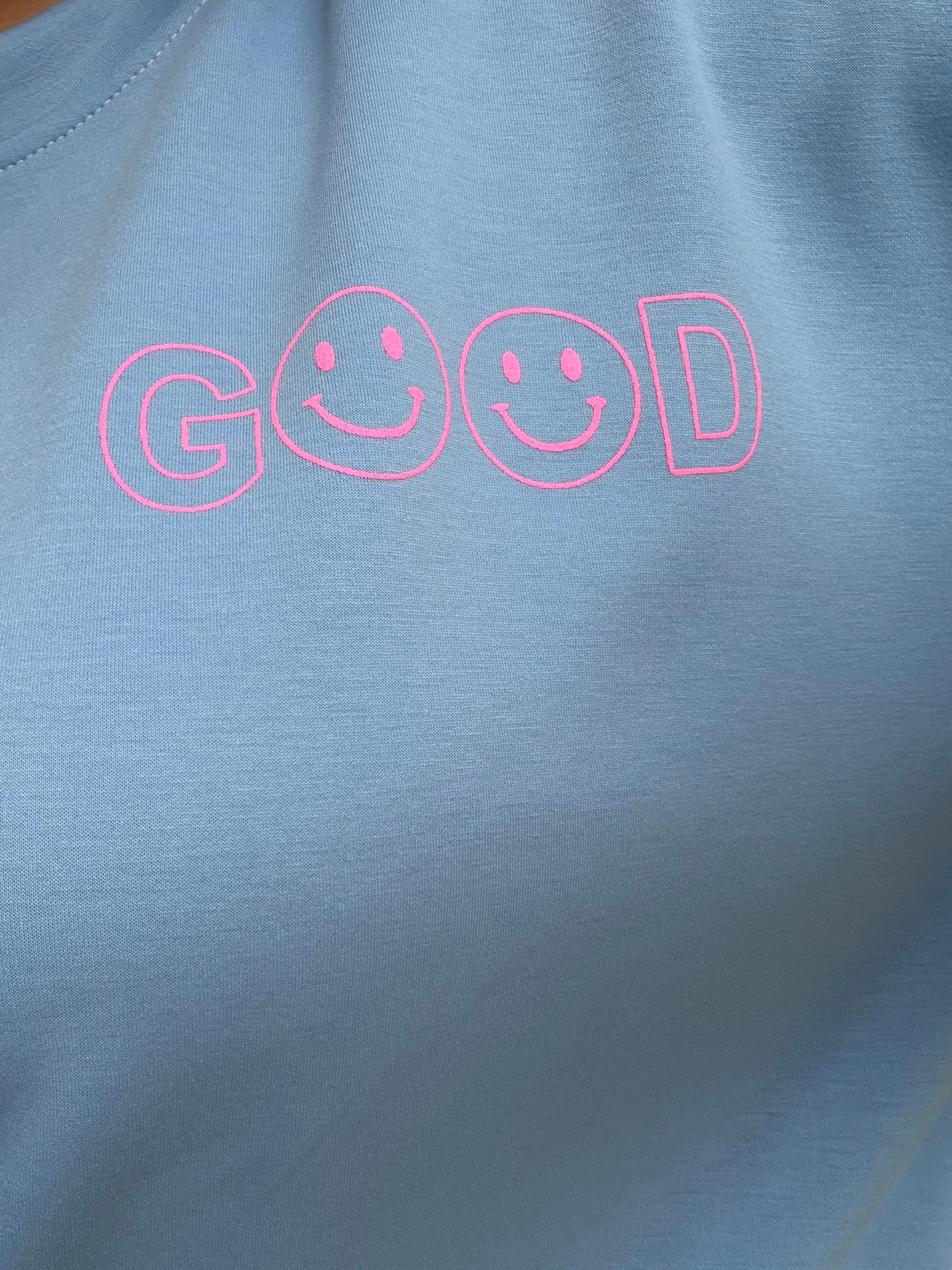Sweat Good vibes - bleu