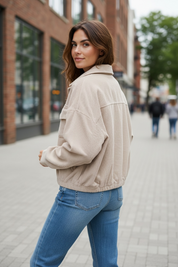 Veste velours - beige