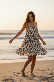 Robe à pois - kaki