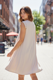 Robe clous - beige