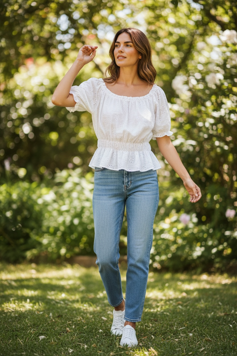 Blouse Elena - blanc