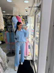 Jogging Chemise - bleu