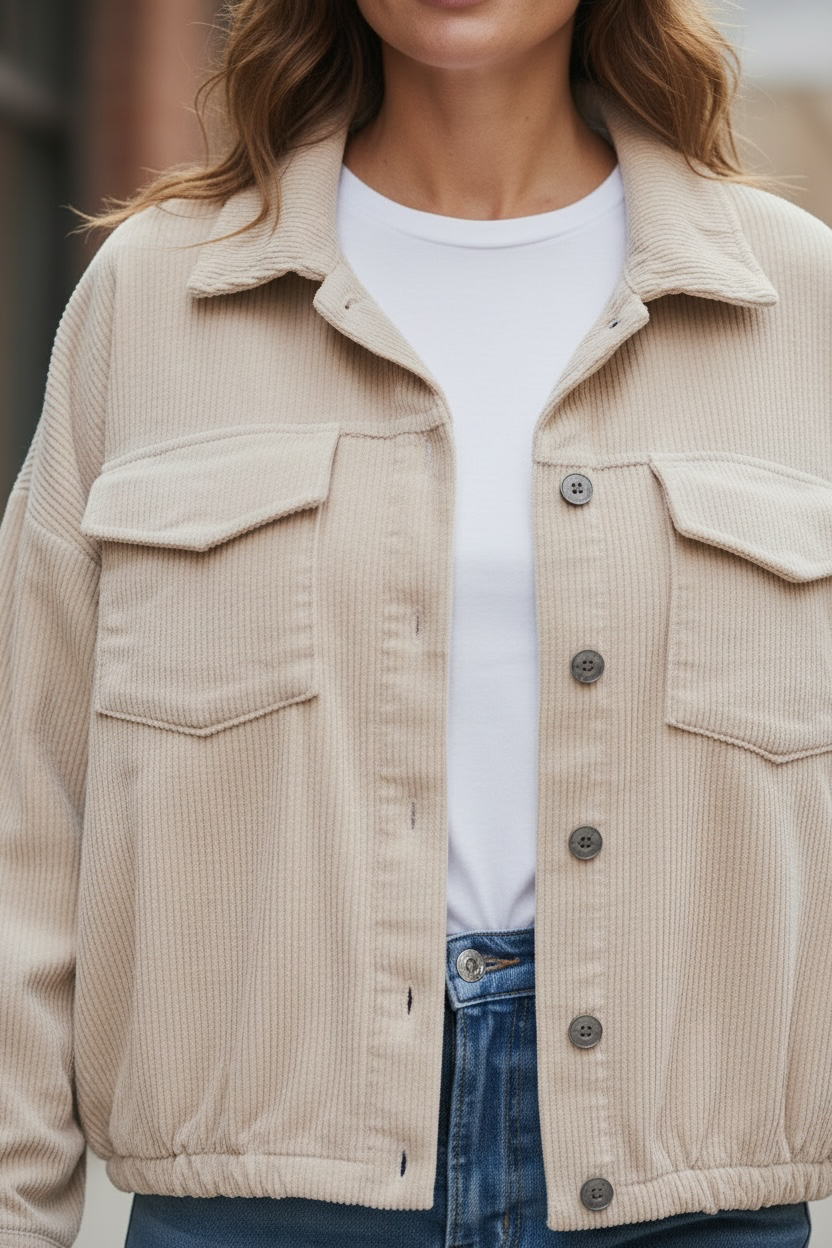 Veste velours - beige