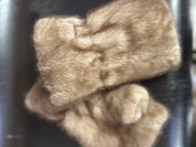 Gants fausse fourrure - taupe