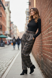 Pantalon carreaux touché flanelle
